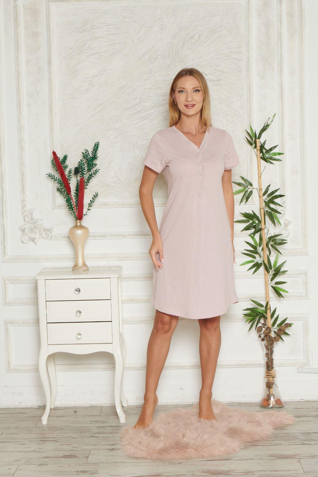 Koszula Nocna z Bawełny Krótki Rękaw Morella kod;10014 Rozmiar; M-L-XL-2XL - zdjęcie 4