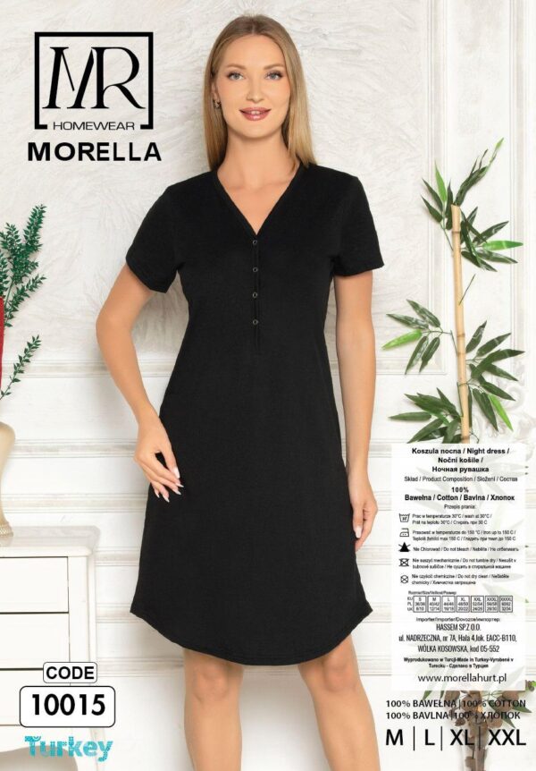 Koszula Nocna z Bawełny Krótki Rękaw Morella kod;10015 Rozmiar; M-L-XL-2XL - zdjęcie 4