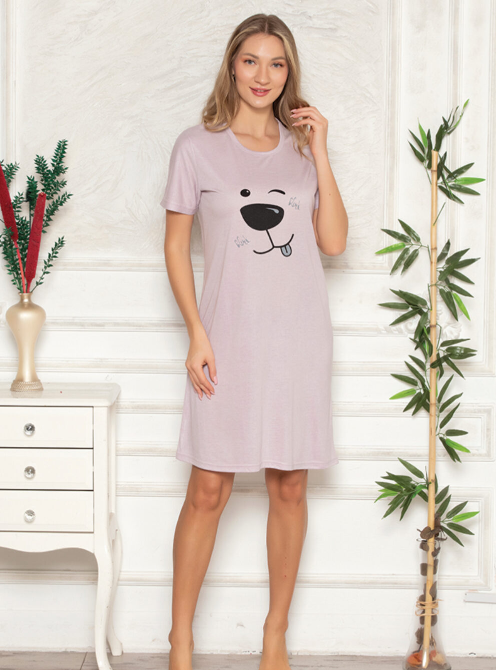 Koszula Nocna z Bawełny Morella GOLD kod;GD10009 Rozmiar; M-L-XL-2XL - zdjęcie 1