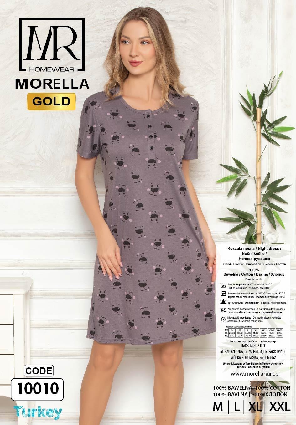 Koszula Nocna z Bawełny Morella GOLD kod;GD10010 Rozmiar; M-L-XL-2XL - zdjęcie 2