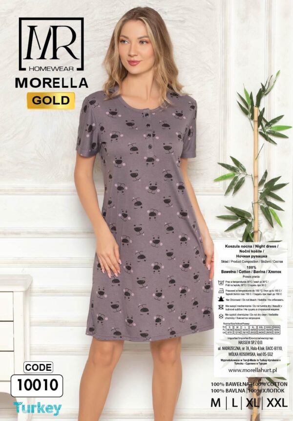 Koszula Nocna z Bawełny Morella GOLD kod;GD10010 Rozmiar; M-L-XL-2XL - zdjęcie 4