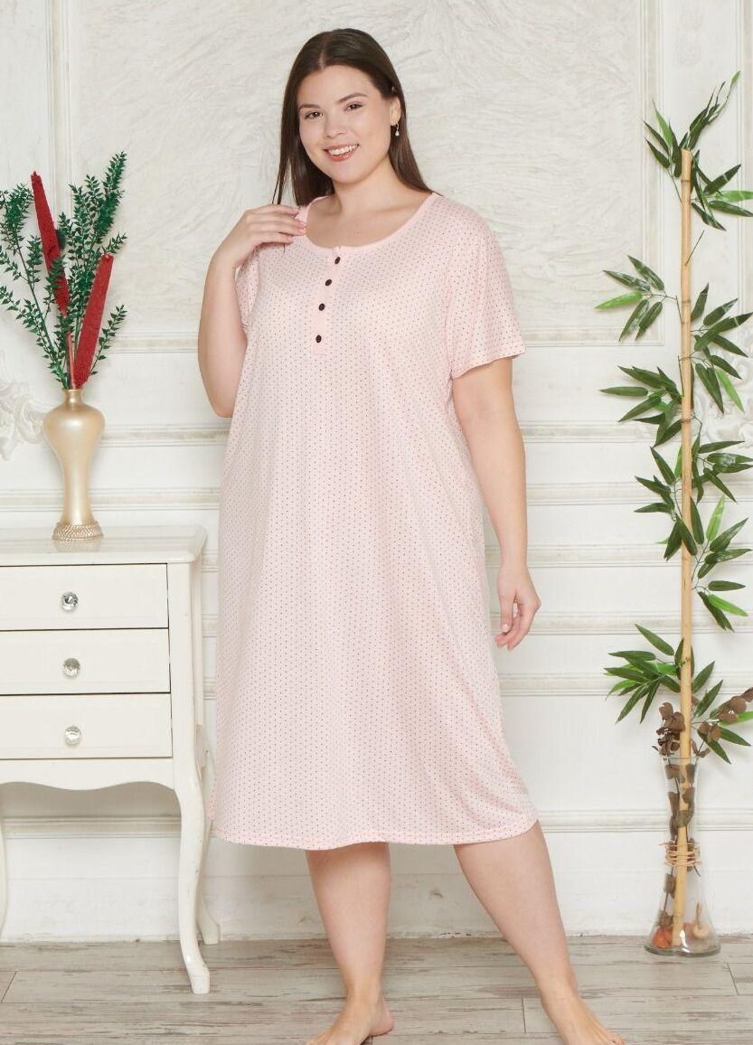 Koszula Nocna z Bawełny Większe Rozmiary Morella GOLD kod;12010 Rozmiar; 1XL-2XL-3XL-4XL - zdjęcie 1