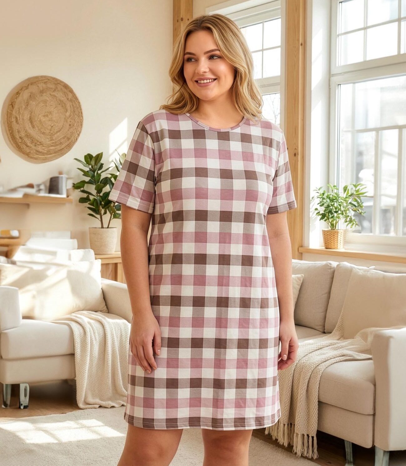 Koszula Nocna z Bawełny Większe Rozmiary Morella GOLD kod;GD-1-5006 Rozmiar; 1XL-2XL-3XL-4XL - zdjęcie 1