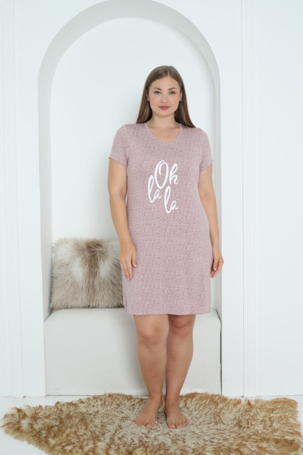 Koszula Nocna z Wiskozy Duże Rozmiary Morella PREMIUM kod;5002 Rozmiar; 2XL-3XL-4XL - zdjęcie 7