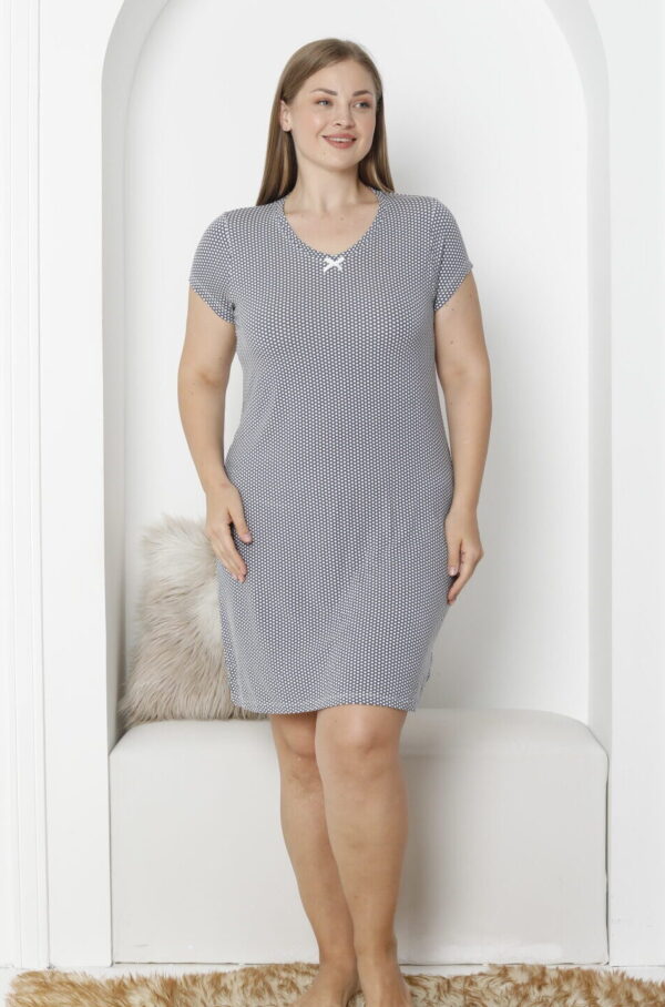 Koszula Nocna z Wiskozy Duże Rozmiary Morella PREMIUM kod;5005-1 Rozmiar; 2XL-3XL-4XL - zdjęcie 6