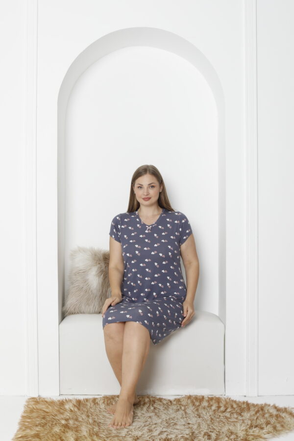 Koszula Nocna z Wiskozy Duże Rozmiary Morella PREMIUM kod;5006 Rozmiar; 2XL-3XL-4XL - zdjęcie 11