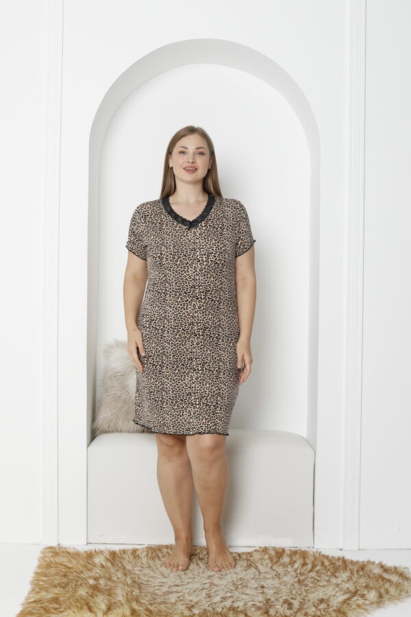 Koszula Nocna z Wiskozy Duże Rozmiary Morella PREMIUM kod;5007 Rozmiar; 2XL-3XL-4XL - zdjęcie 9