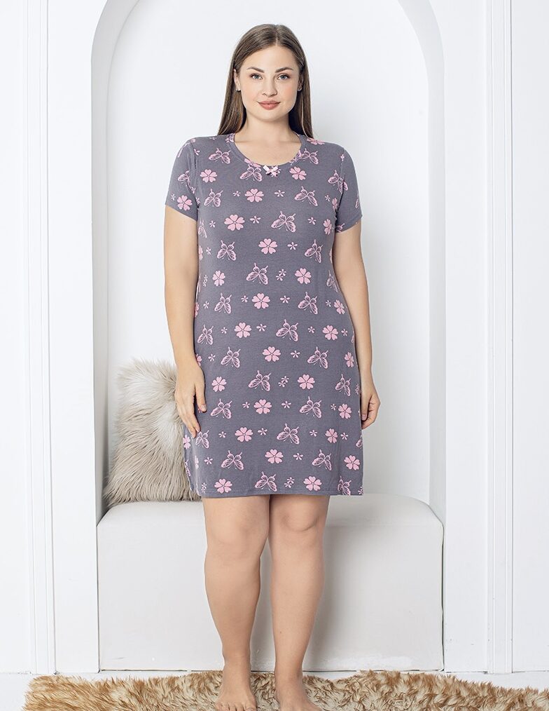 Koszula Nocna z Wiskozy Duże Rozmiary Morella PREMIUM kod;5008 Rozmiar; 2XL-3XL-4XL