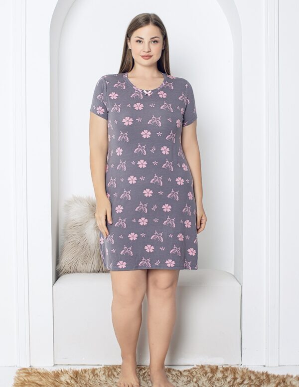 Koszula Nocna z Wiskozy Duże Rozmiary Morella PREMIUM kod;5008 Rozmiar; 2XL-3XL-4XL - zdjęcie 2