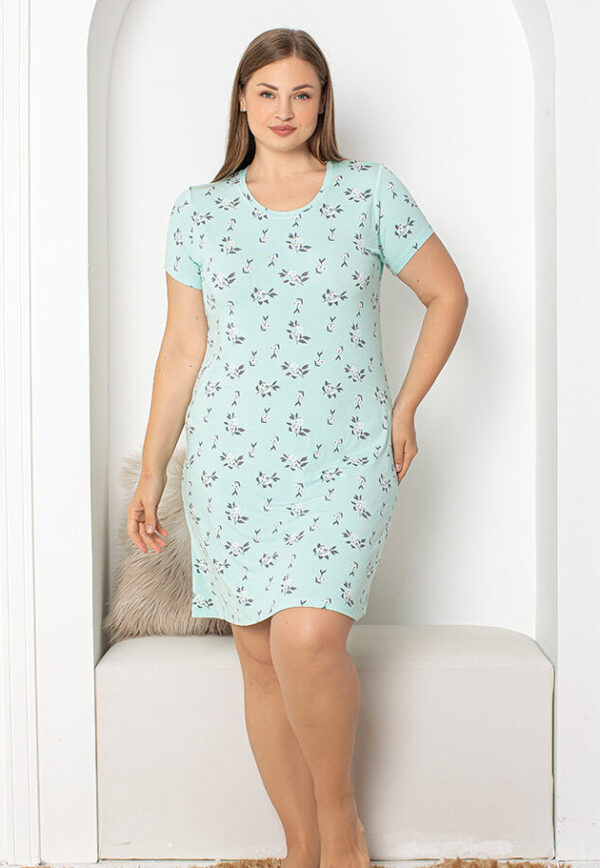 Koszula Nocna z Wiskozy Duże Rozmiary Morella PREMIUM kod;5009 Rozmiar; 2XL-3XL-4XL - zdjęcie 2