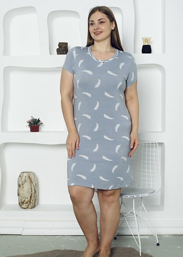 Koszula Nocna z Wiskozy Duże Rozmiary Morella PREMIUM kod;5017 Rozmiar; 2XL-3XL-4XL - zdjęcie 3