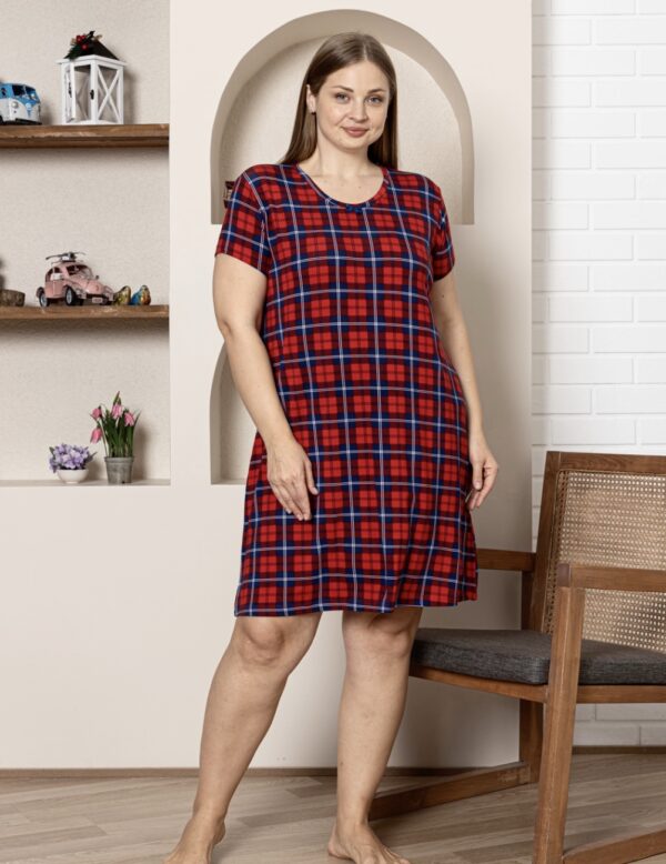 Koszula Nocna z Wiskozy Duże Rozmiary Morella PREMIUM kod;PR-5024 Rozmiar; 2XL-3XL-4XL - zdjęcie 3