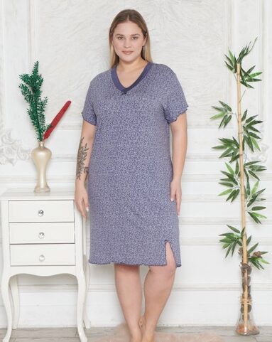 Koszula Nocna z Wiskozy Duże Rozmiary Morella PREMIUM kod;PR-5027 Rozmiar; 2XL-3XL-4XL - zdjęcie 1