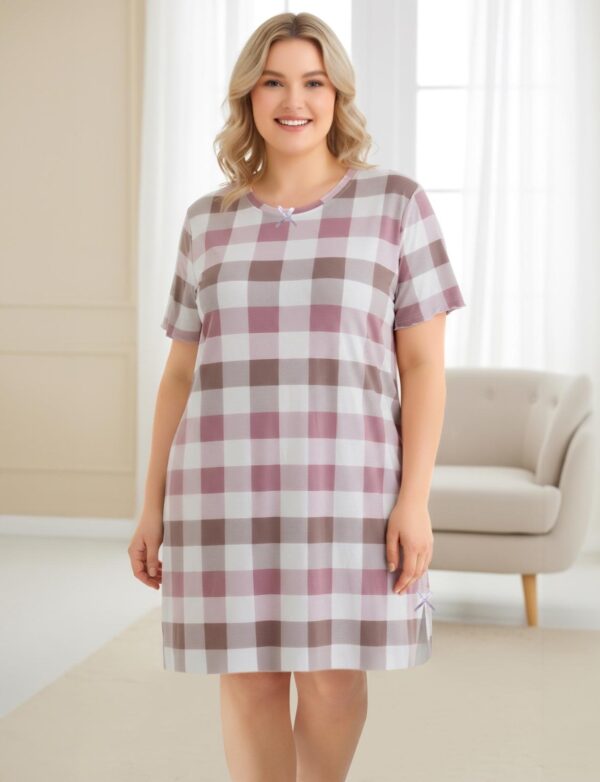 Koszula Nocna z Wiskozy Duże Rozmiary Morella PREMIUM kod;PR-5029 Rozmiar; 2XL-3XL-4XL - zdjęcie 4