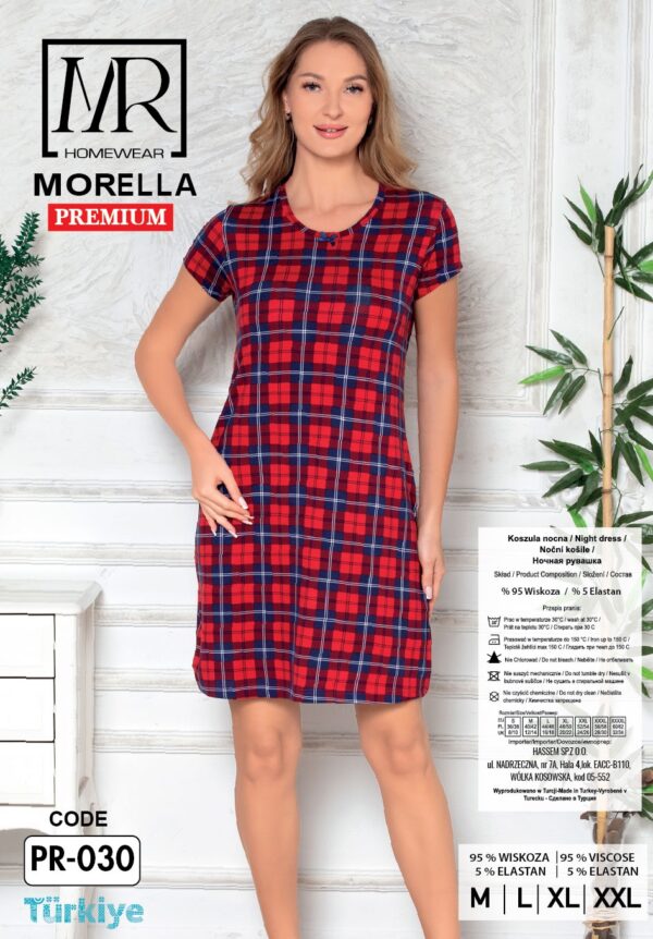 Koszula Nocna z Wiskozy Morella PREMIUM kod;PR-030 Rozmiar; M-L-XL-XXL - zdjęcie 4