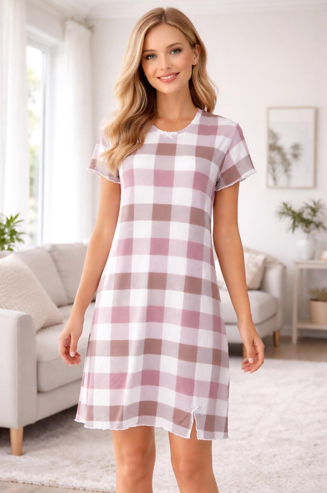 Koszula Nocna z Wiskozy Morella PREMIUM kod;PR-034 Rozmiar; M-L-XL-XXL - zdjęcie 1