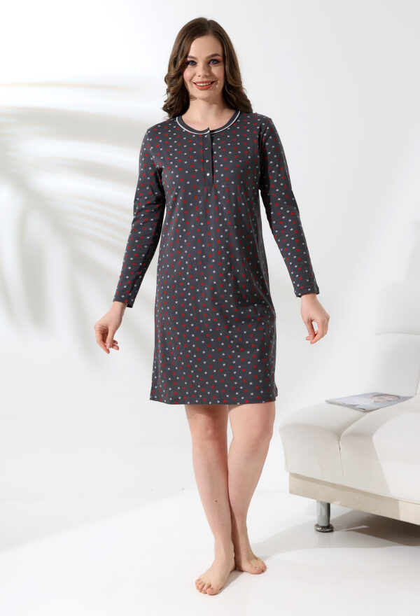 Morella Bawełna Koszula Nocna Długi Rękaw kod;11000 Roz; M-L-XL-XXL - zdjęcie 6