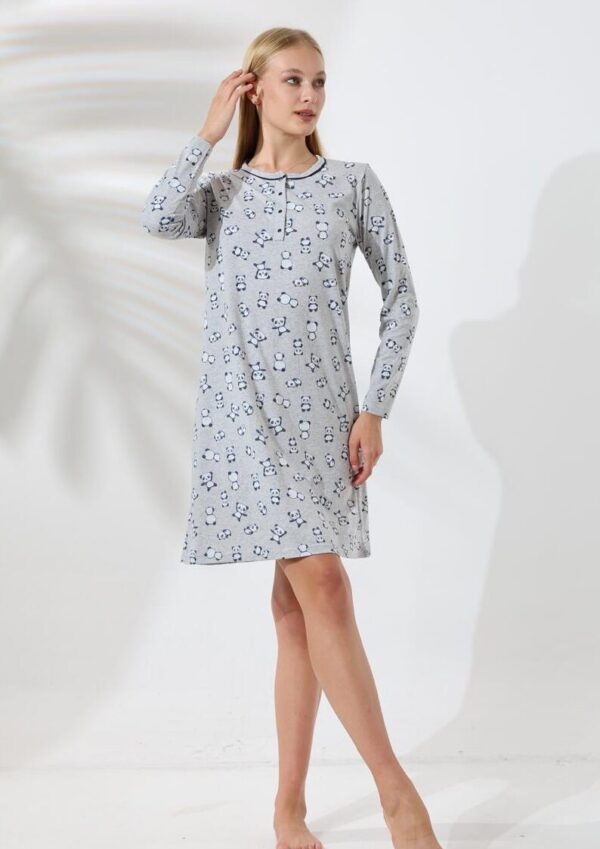 Morella Bawełniana Koszula Nocna Długi Rękaw kod;11007 Roz; M-L-XL-XXL - zdjęcie 2