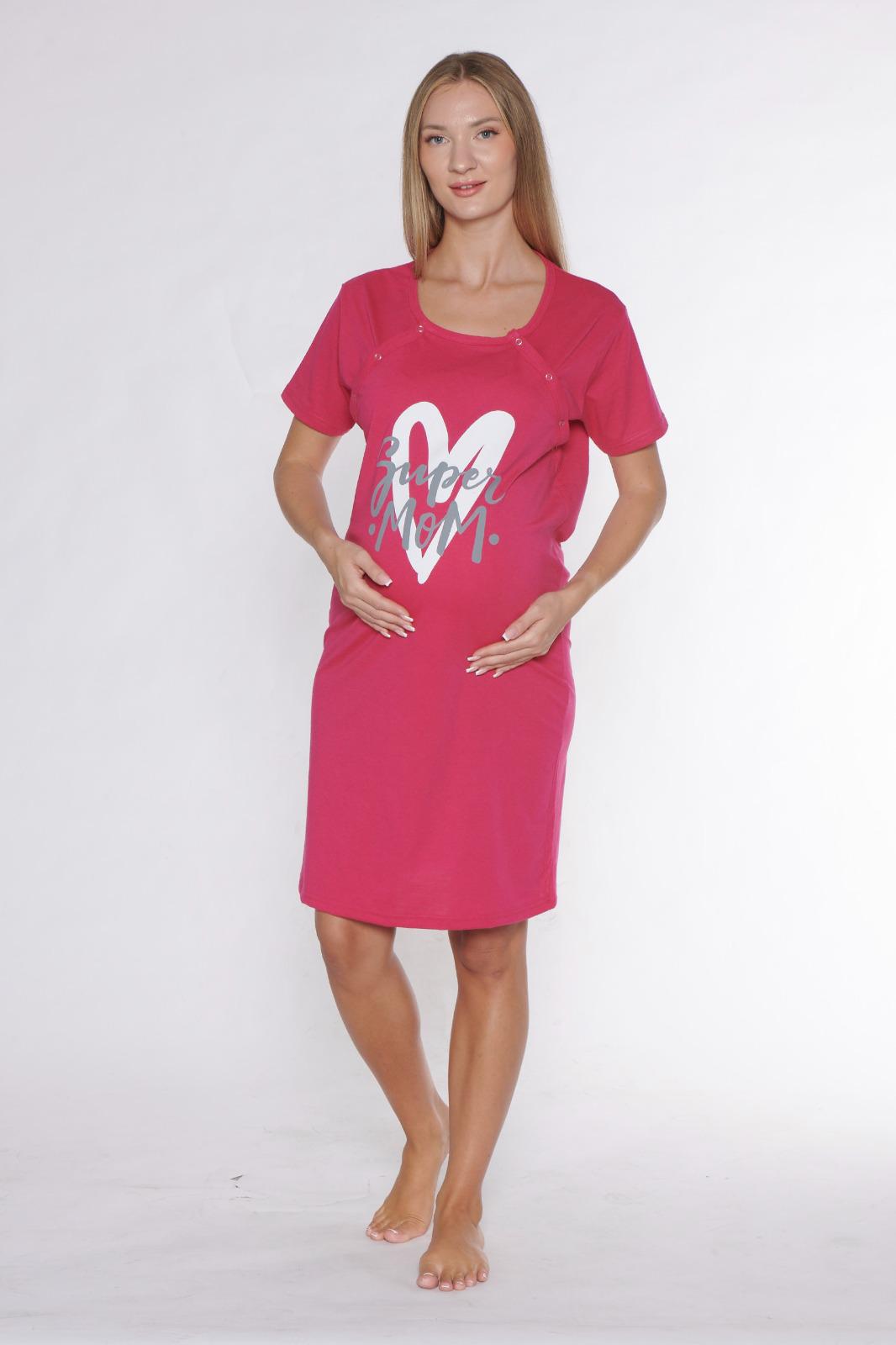 Morella Bawełna Koszula Nocna do Karmienia/Ciążowa na Napy kod;18008 Rozmiary; M-L-XL-XXL - zdjęcie 2