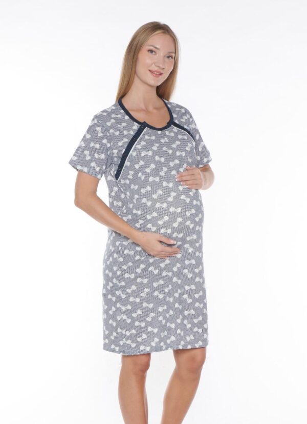 Morella Bawełna Koszula Nocna do Karmienia/Ciążowa na Napy kod;18009 Rozmiary; M-L-XL-XXL - zdjęcie 6