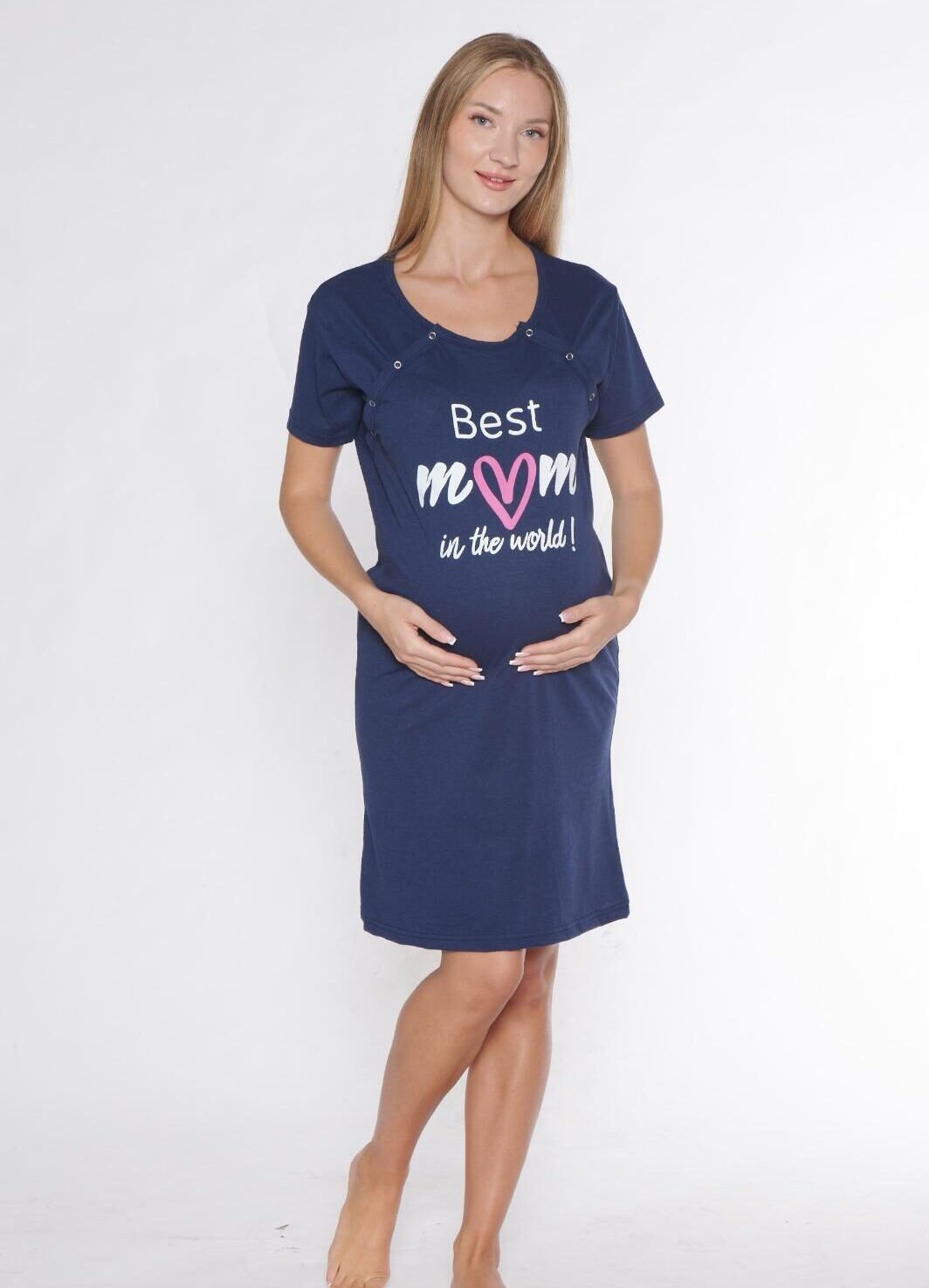 Morella Bawełna Koszula Nocna do Karmienia/Ciążowa na Napy kod;18010 Rozmiary; M-L-XL-XXL