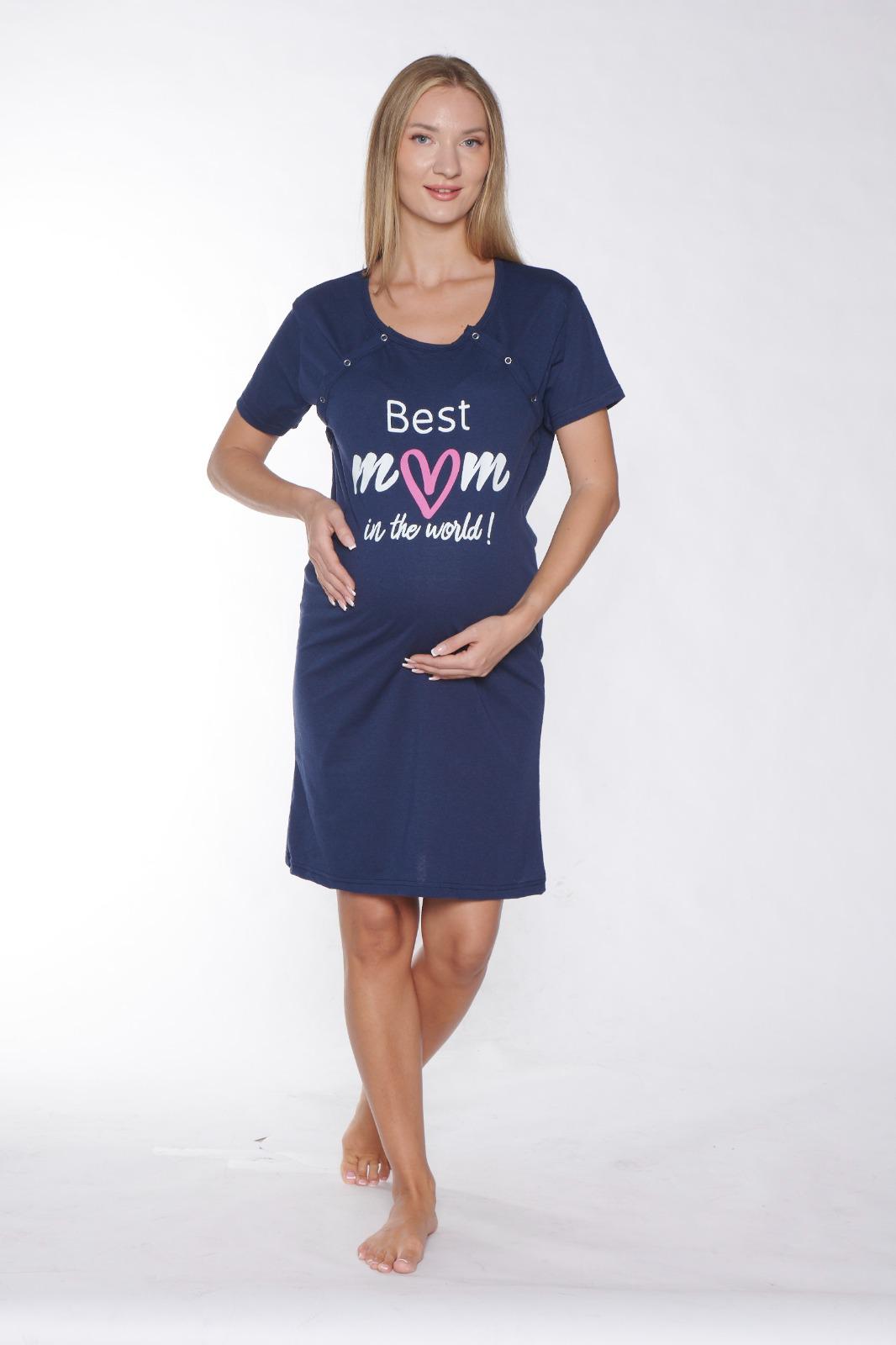 Morella Bawełna Koszula Nocna do Karmienia/Ciążowa na Napy kod;18010 Rozmiary; M-L-XL-XXL - zdjęcie 2