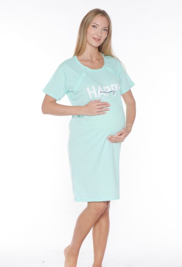 Morella Bawełna Koszula Nocna do Karmienia/Ciążowa na Napy kod;18012 Rozmiary; M-L-XL-XXL - zdjęcie 5