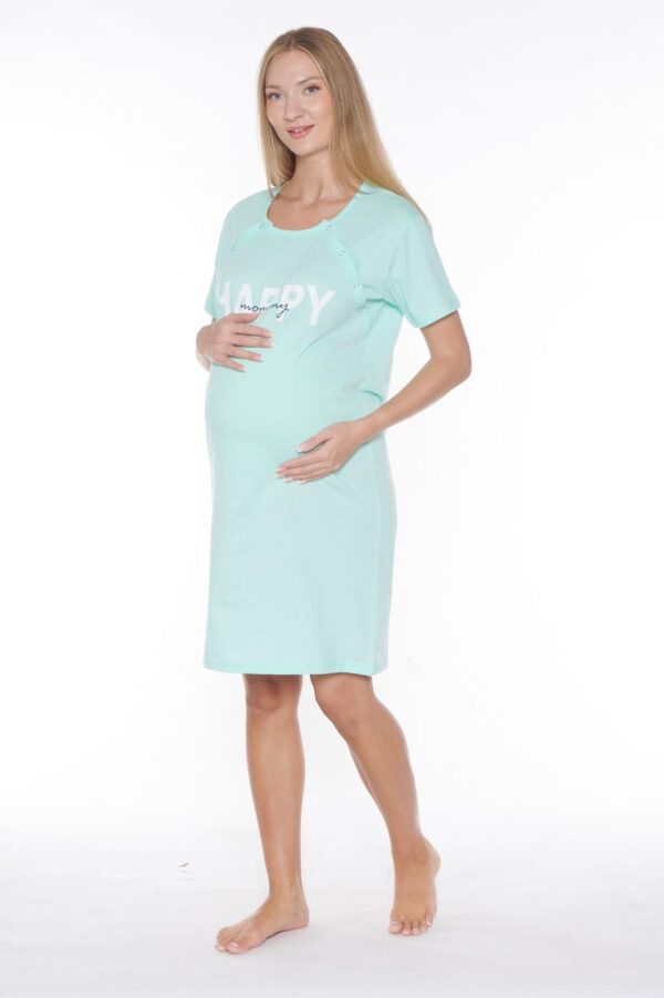 Morella Bawełna Koszula Nocna do Karmienia/Ciążowa na Napy kod;18012 Rozmiary; M-L-XL-XXL - zdjęcie 6