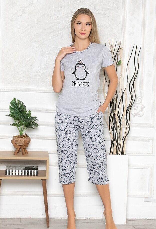 Morella Bawełna Piżama Damska Krótki Rękaw kod;8004 Rozmiary; M-L-XL-XXL