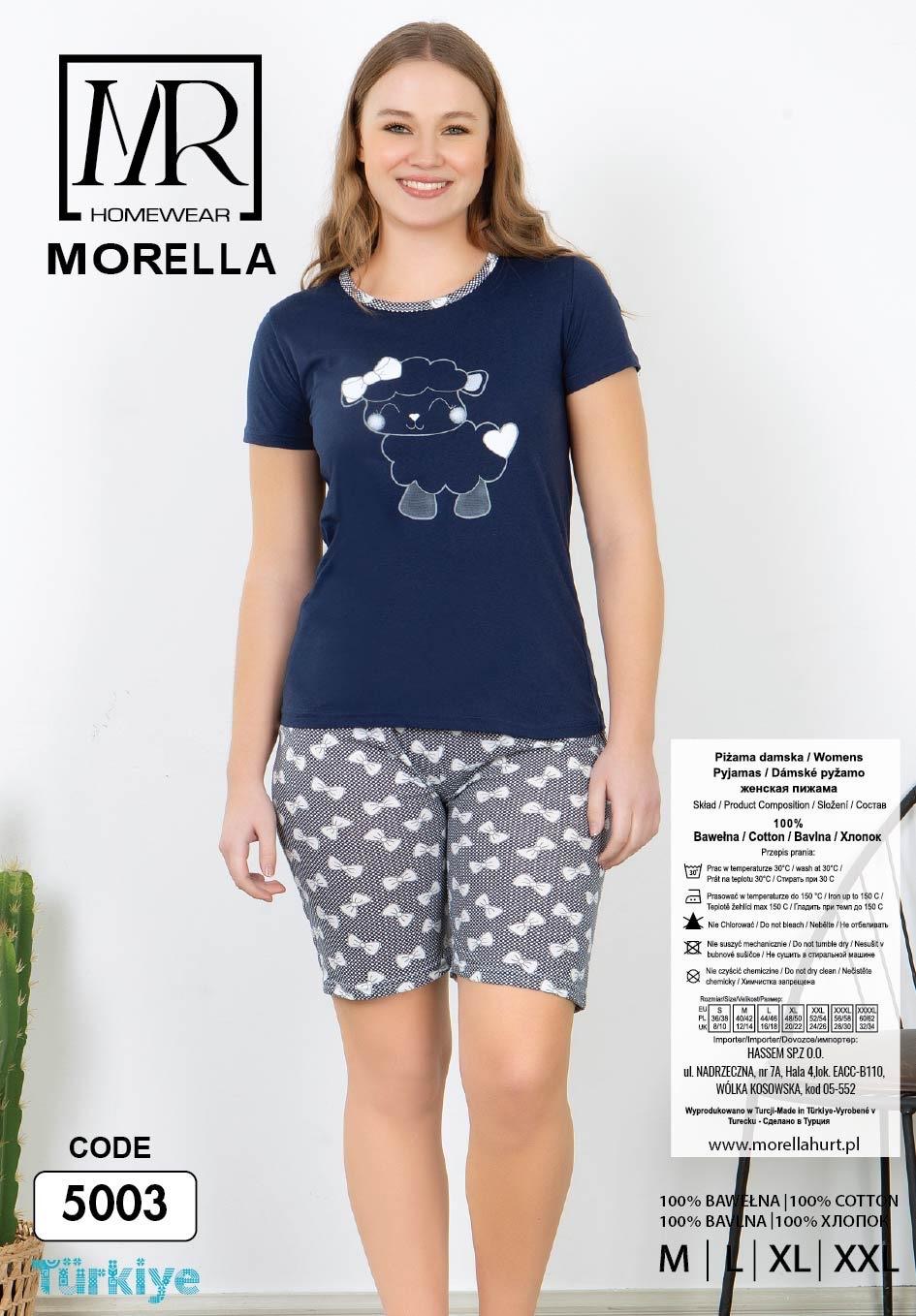 Morella Bawełniana Piżama Damska Krótki Rękaw Szorty kod;5003 Rozmiary; M-L-XL-XXL - zdjęcie 2