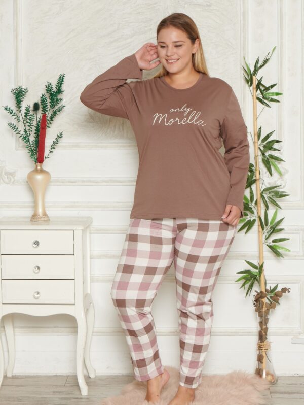 Morella GOLD Bawełna Piżama Damska Długi Rękaw Długie Spodnie kod; GD-1-6003 Rozmiary;1XL-2XL-3XL-4XL - zdjęcie 3