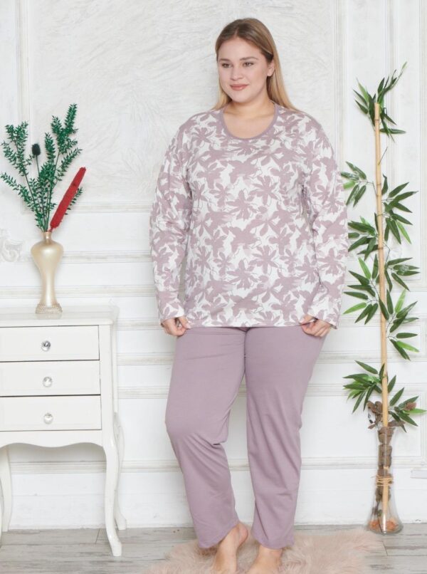 Morella GOLD Bawełna Piżama Damska Długi Rękaw Długie Spodnie kod; GD-1-6008 Rozmiary; 1XL-2XL-3XL-4XL - zdjęcie 3