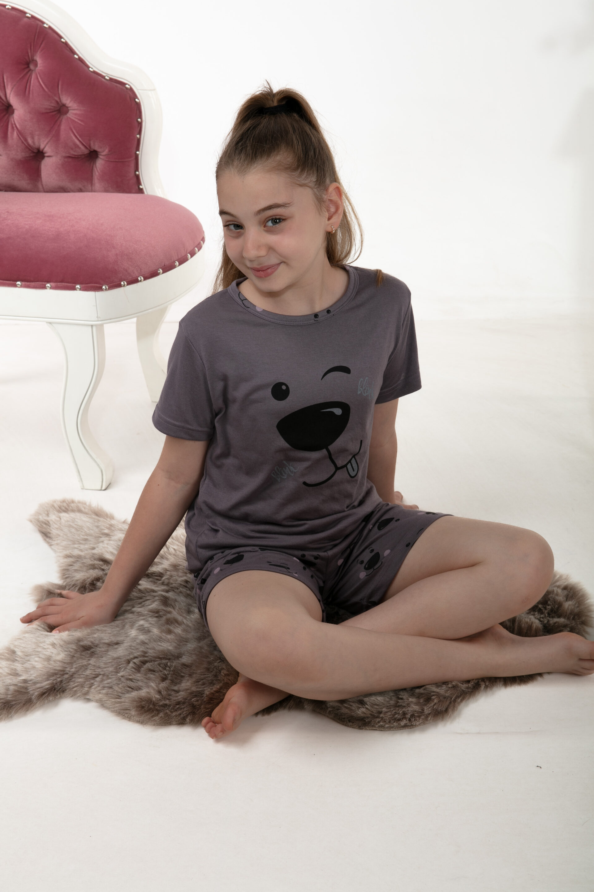 Morella GOLD Piżama Dziecięca Krótki Rękaw Szorty Roz:140-146-152-158-164 Kod:17503 - zdjęcie 6