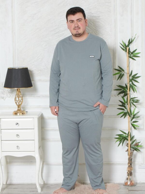 Morella GOLD Piżama Męska Długi Rękaw Duże Rozmiary Bawełna Kod;GD-6-2001 Rozmiary: 3XL-4XL-5XL-6XL - zdjęcie 3