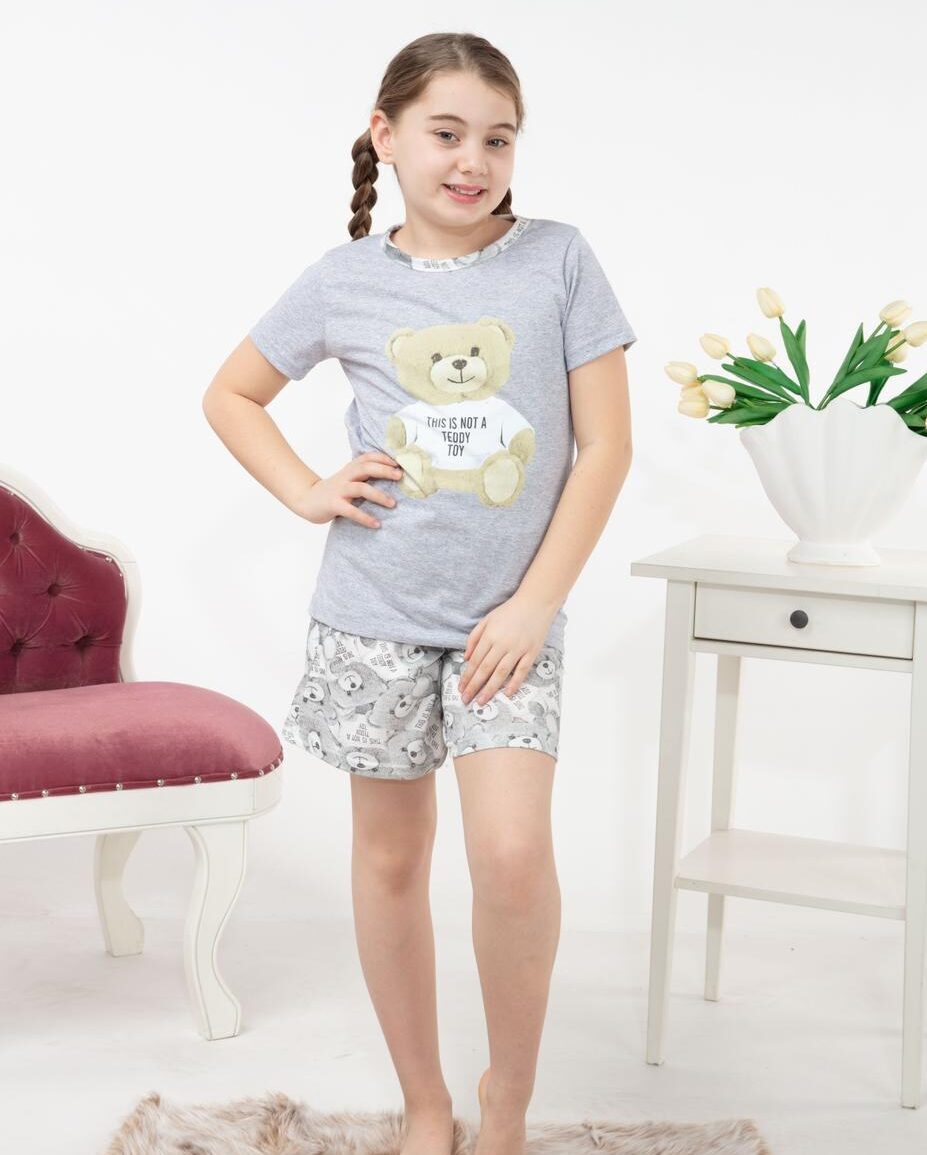 Morella Piżama Dziecięca Krótki Rękaw Roz:140-146-152-158-164 Kod:17501-1 - zdjęcie 1