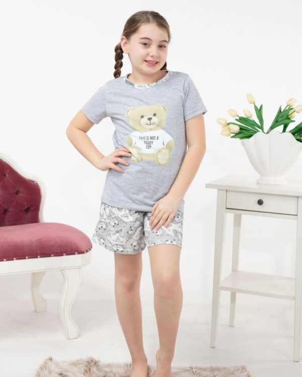 Morella Piżama Dziecięca Krótki Rękaw Roz:140-146-152-158-164 Kod:17501-1 - zdjęcie 3