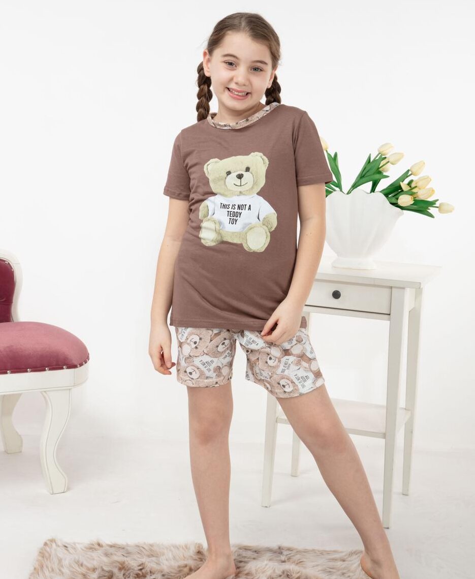 Morella Piżama Dziecięca Krótki Rękaw Roz:140-146-152-158-164 Kod:17501 - zdjęcie 1