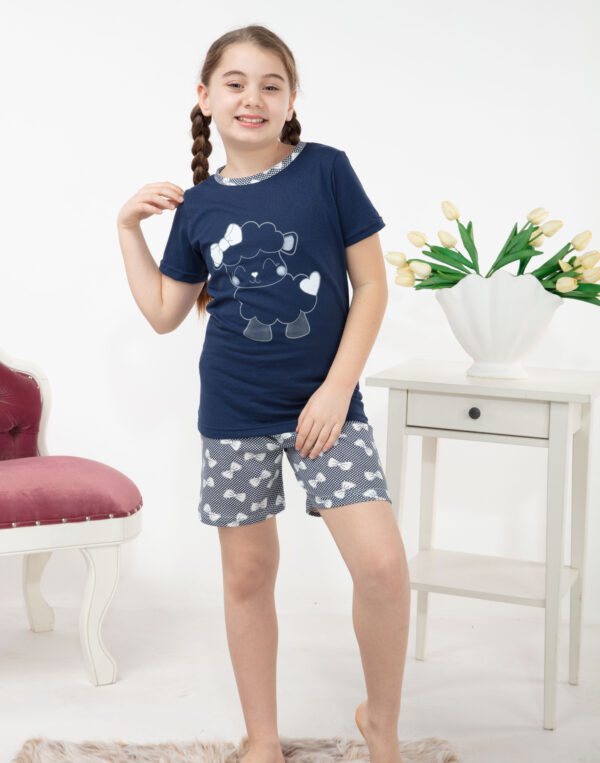 Morella Piżama Dziecięca Krótki Rękaw Roz:140-146-152-158-164 Kod:17502 - zdjęcie 5