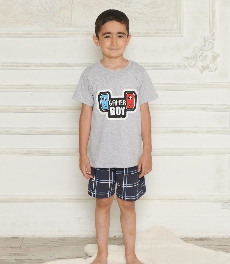 Morella Piżama Dziecięca Krótki Rękaw Szorty Roz:140-146-152-158-164 Kod:16500-1 - zdjęcie 1