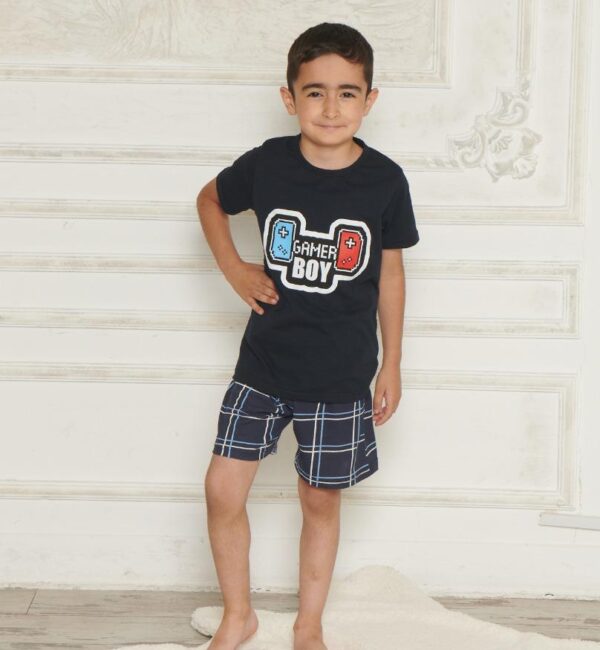 Morella Piżama Dziecięca Krótki Rękaw Szorty Roz:140-146-152-158-164 Kod:16500-2 - zdjęcie 3