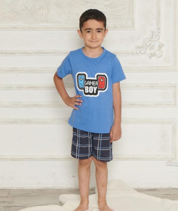 Morella Piżama Dziecięca Krótki Rękaw Szorty Roz:140-146-152-158-164 Kod:16500 - zdjęcie 3