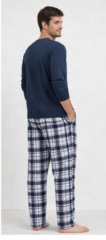 Morella Piżama Męska Bawełna Długi Rękaw Długie Spodnie Kod; TR-002 Rozmiary: S-M-L-XL - zdjęcie 3