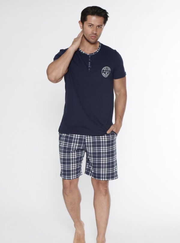 Morella Piżama Męska Bawełna Krótki Rękaw Krótkie Spodnie Kod;1009-1 Rozmiary: M-L-XL-XXL - zdjęcie 3