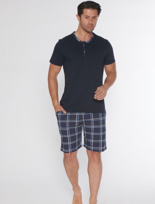 Morella Piżama Męska Bawełna Krótki Rękaw Krótkie Spodnie Kod;1010-2 Rozmiary: M-L-XL-XXL - zdjęcie 3