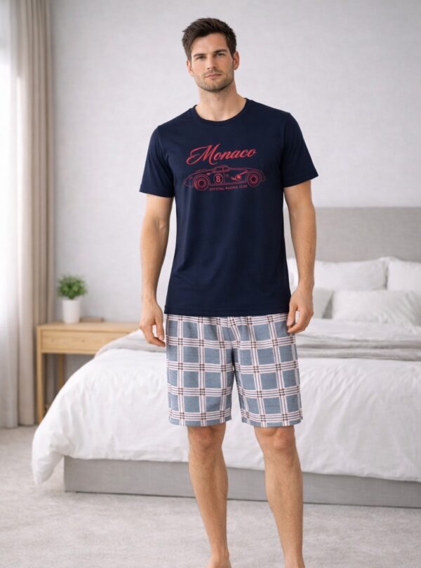 Morella Piżama Męska Bawełna Krótki Rękaw Szorty Kod;1006 Rozmiary: M-L-XL-XXL - zdjęcie 3