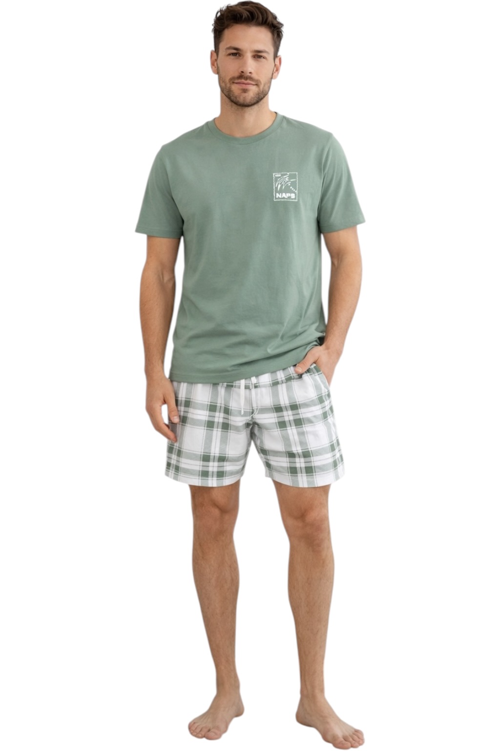 Morella Piżama Męska Bawełna Krótki Rękaw Szorty Kod;TR-001 Rozmiary: S-M-L-XL - zdjęcie 3