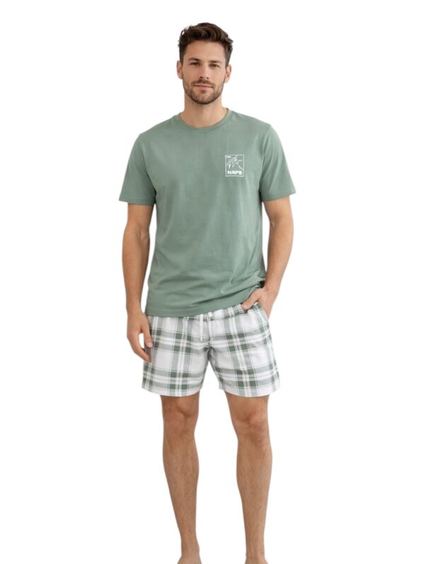 Morella Piżama Męska Bawełna Krótki Rękaw Szorty Kod;TR-001 Rozmiary: S-M-L-XL - zdjęcie 4