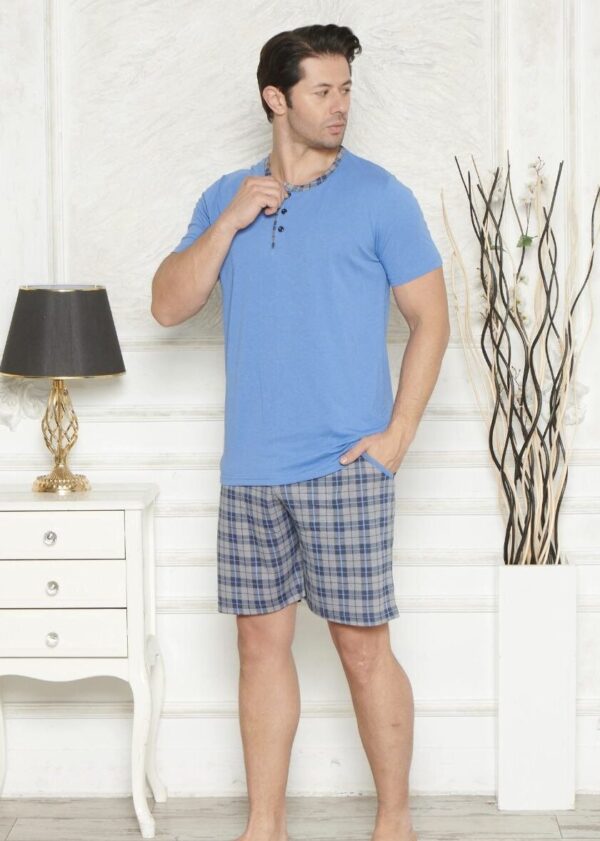 Morella Piżama Męska Bawełna Krótki Rękaw Kod;1005-1 Rozmiary: M-L-XL-XXL - zdjęcie 2