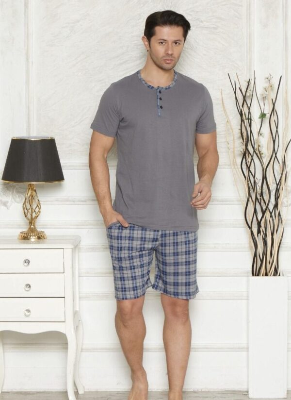 Morella Piżama Męska Bawełna Krótki Rękaw Kod;1005-2 Rozmiary: M-L-XL-XXL - zdjęcie 2