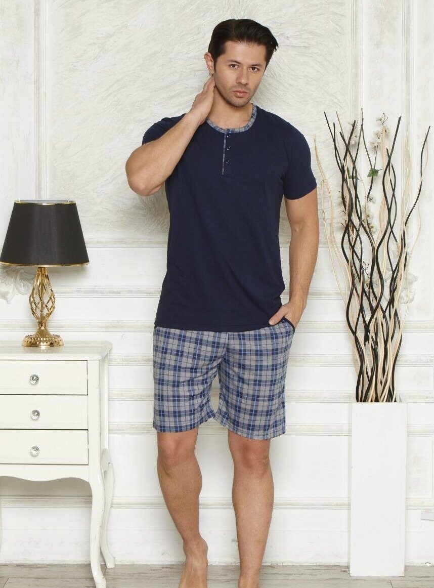 Morella Piżama Męska Bawełna Krótki Rękaw Kod;1005 Rozmiary: M-L-XL-XXL - zdjęcie 1